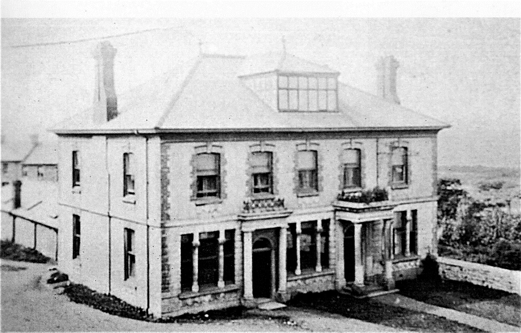 Early black-and-white photograph of Great Mountain Workingmen's Club